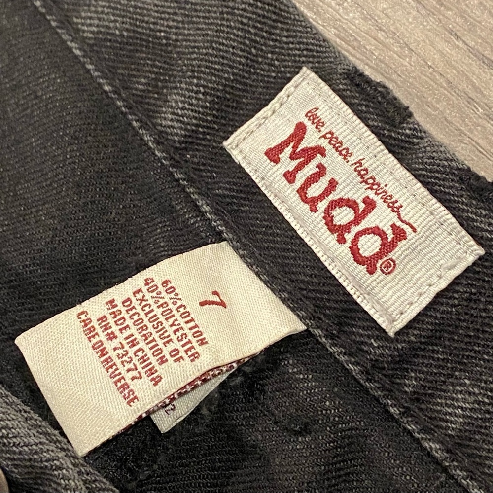 Mudd Distressed Destroyed Black Skinny Jeans Womens / Juniors Size 7 Denim Pants - Picture 3 of 9